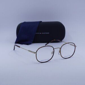Tommy Hilfiger TH 1726 0AOZ 00 Round Eyeglasses – Matte Gold 50mm